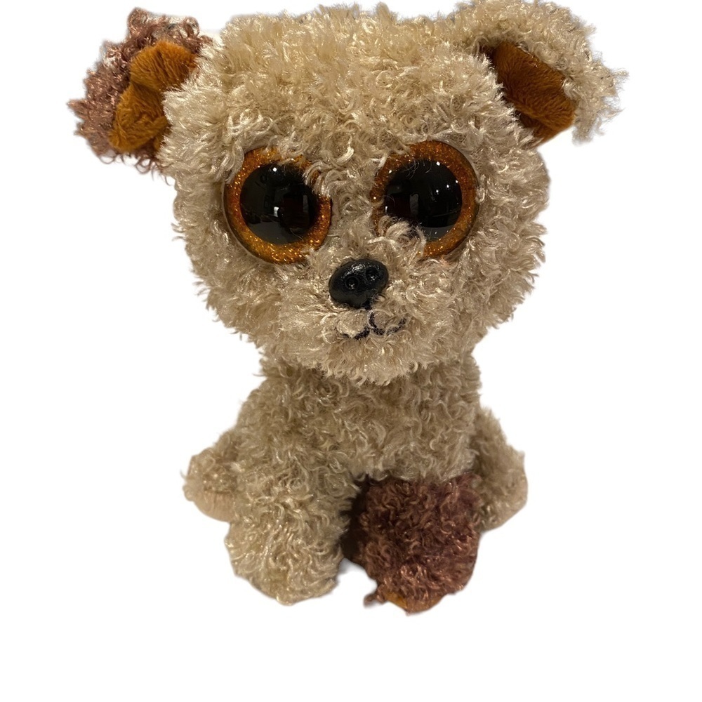 Ty Beanie Boos Rootbeer the Dog 2013 Glitter Eyes   No Heart Tag